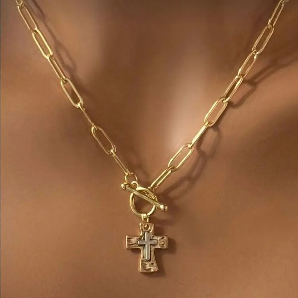 Cross pendent necklace A1541